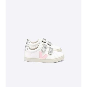 Veja ESPLAR CHROMEFREE Kids' Shoes White/Pink | CA 731PJJ